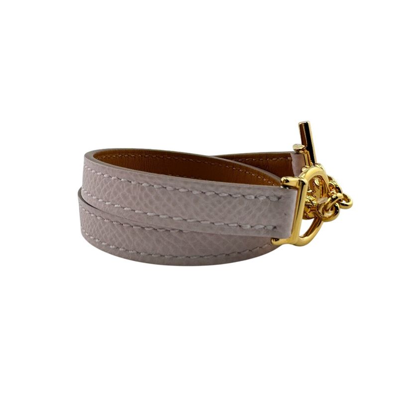 Hermes Croisier Double Tour Bracelet Pink