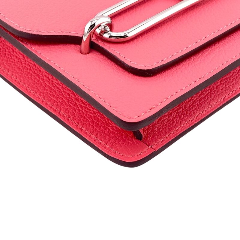 Hermes Lowris Slim Wallet Bifold Pink