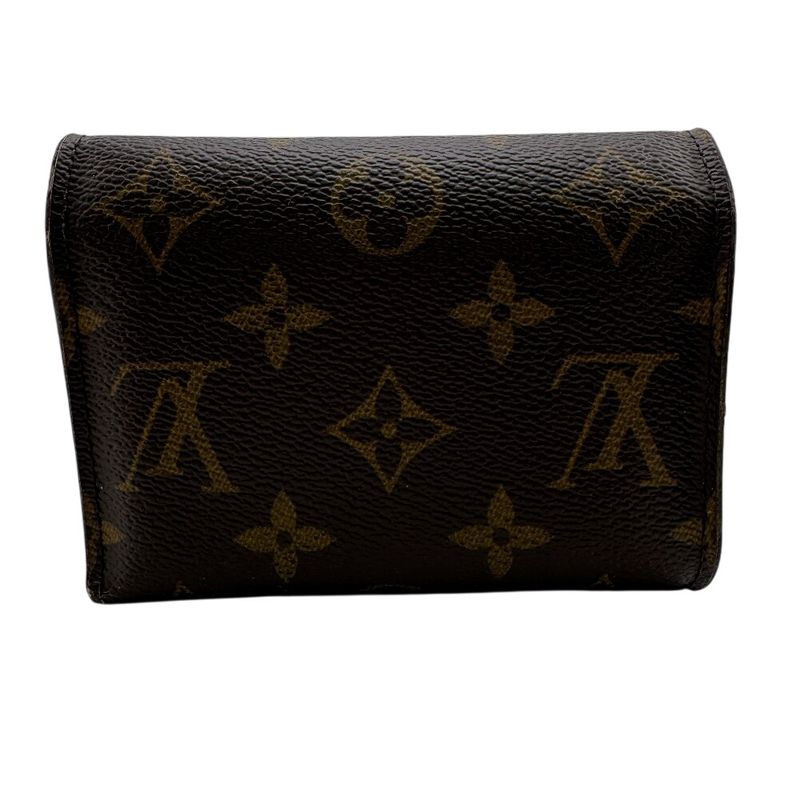 Louis Vuitton Portefeuille with Coin Case Trifold Wallet Brown