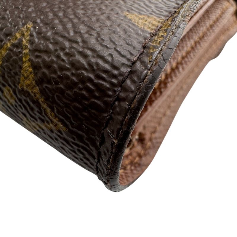 Louis Vuitton Portefeuille with Coin Case Trifold Wallet Brown