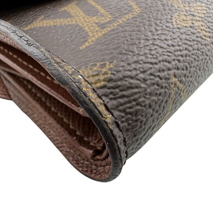 Louis Vuitton Portefeuille with Coin Case Trifold Wallet Brown