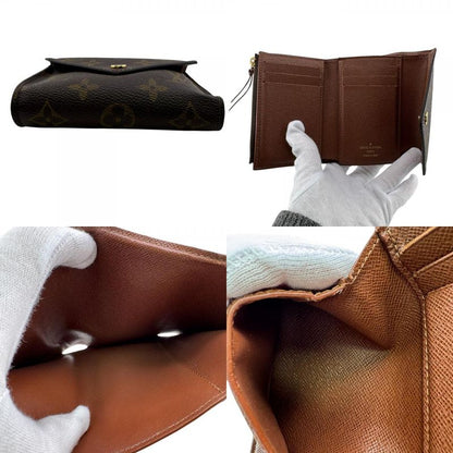 Louis Vuitton Portefeuille with Coin Case Trifold Wallet Brown