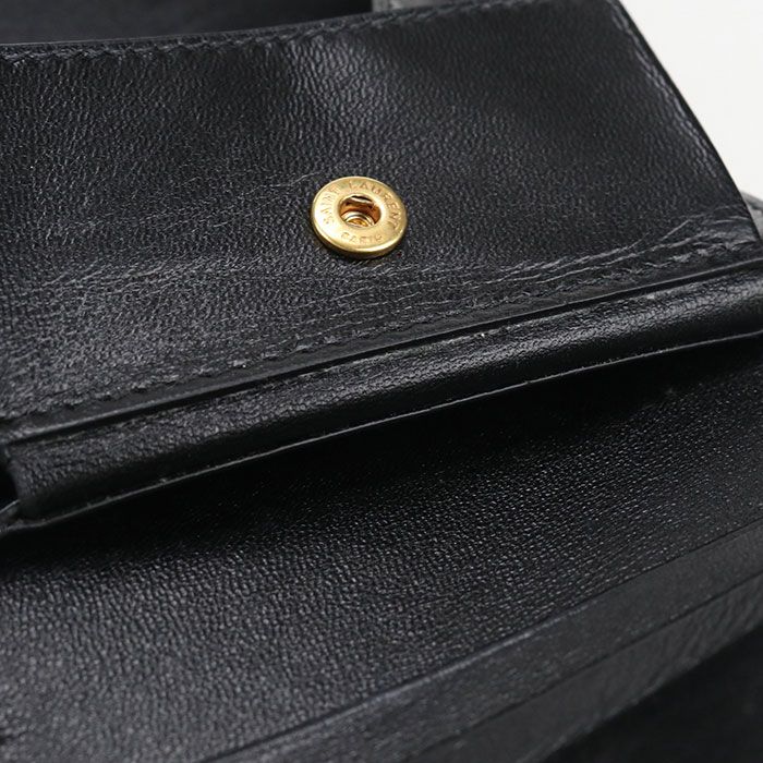 Saint Laurent Multifold Wallet Monogram Trifold Leather