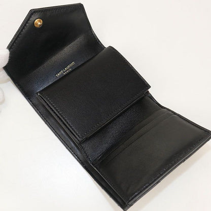 Saint Laurent Multifold Wallet Monogram Trifold Leather