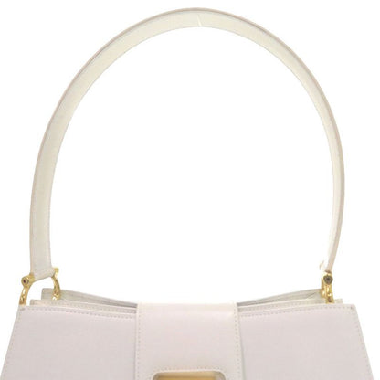 Celine 1 Vintage Gold Leather White One Shoulder Bag
