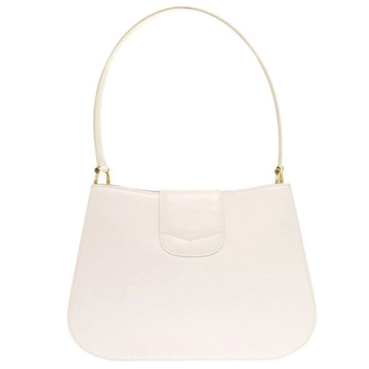 Celine 1 Vintage Gold Leather White One Shoulder Bag