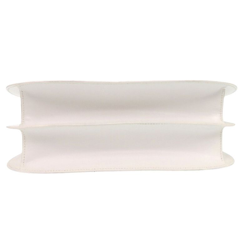 Celine 1 Vintage Gold Leather White One Shoulder Bag