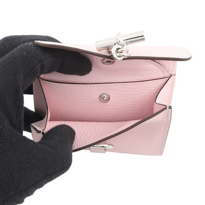 Hermes Coin Case Glenan Compact Wallet Rose Sakura Silver Swift