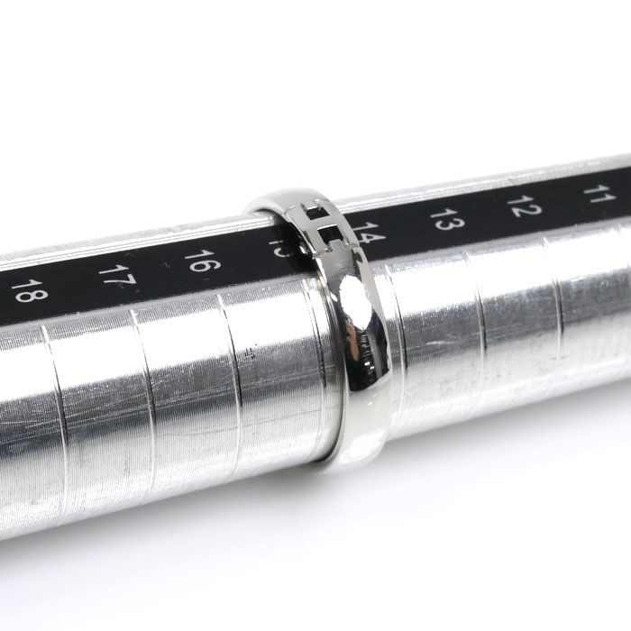 Hermes 18K White Gold Hera Cles Ring 55
