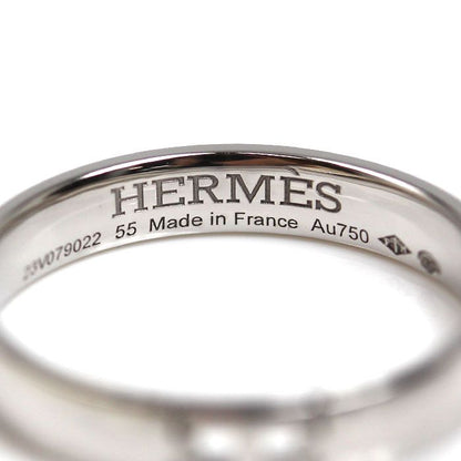 Hermes 18K White Gold Hera Cles Ring 55