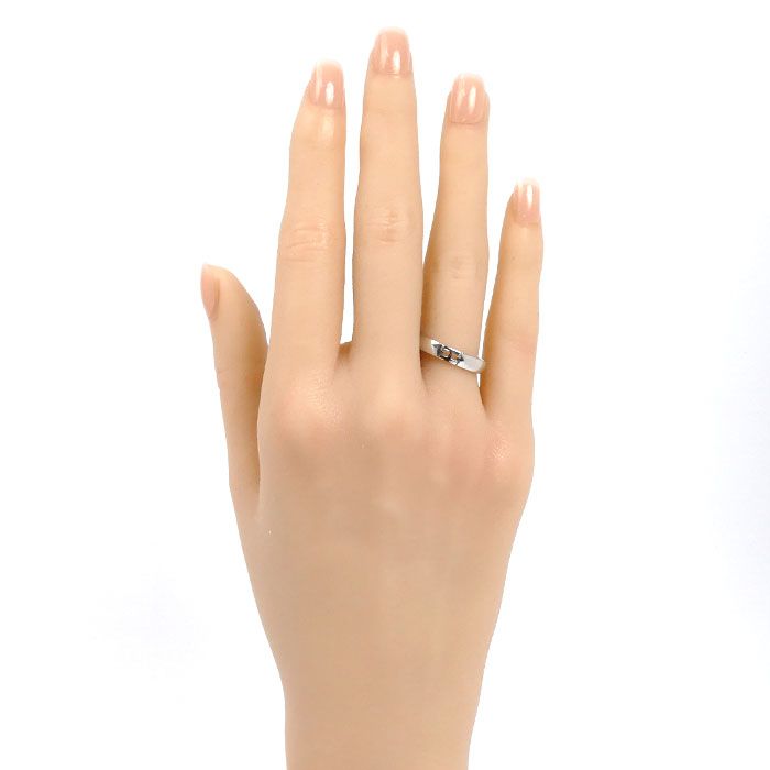 Hermes 18K White Gold Hera Cles Ring 55