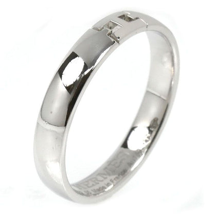 Hermes 18K White Gold Hera Cles Ring 55