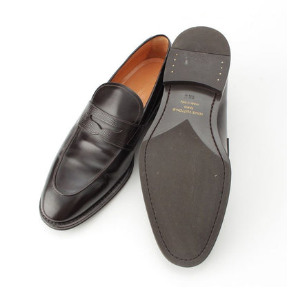 Louis Vuitton Epi Shoes LV Logo Loafers Brown 8.5 M