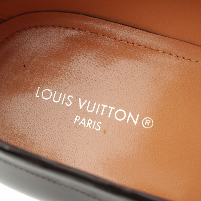 Louis Vuitton Epi Shoes LV Logo Loafers Brown 8.5 M