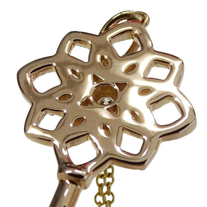 Tiffany & Co Necklace Diamond Woven Key Pink