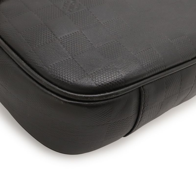 Louis Vuitton Damier Infini Ambler Body Bag 2-Way Leather Onyx Black