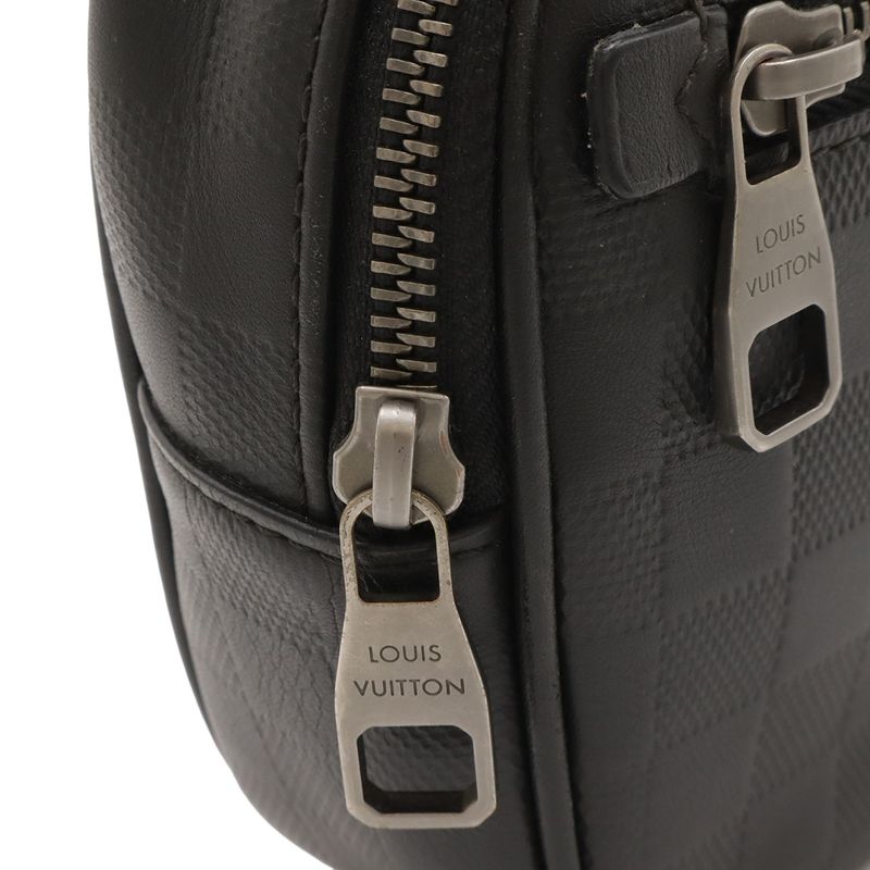 Louis Vuitton Damier Infini Ambler Body Bag 2-Way Leather Onyx Black