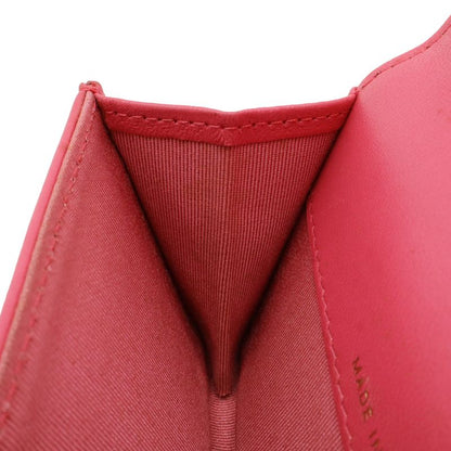 Chanel Quilted CC Logo Business Card Holder Card Case Lambskin Leather Pink