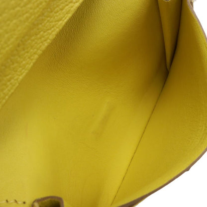 Hermes Bearn Card Case Business Card Holder Chevre Leather Lime