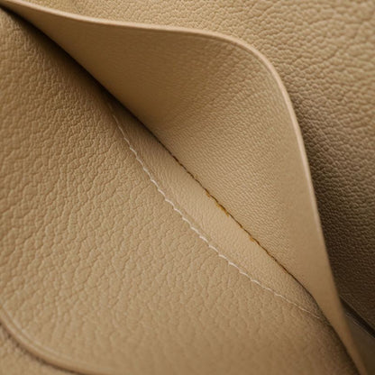 Hermes Remix Card Case L-shape Zipper Strap Leather Beige Silver