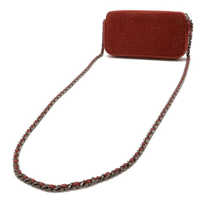 Chanel de Ville Chain Wallet Long Wallet 2-Way Shoulder Bag Pochette Clutch Velour