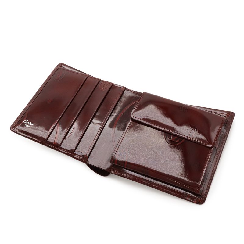 Cartier Happy Birthday Bifold Wallet Enamel Patent