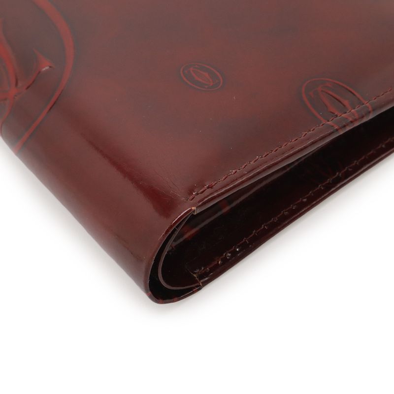 Cartier Happy Birthday Bifold Wallet Enamel Patent