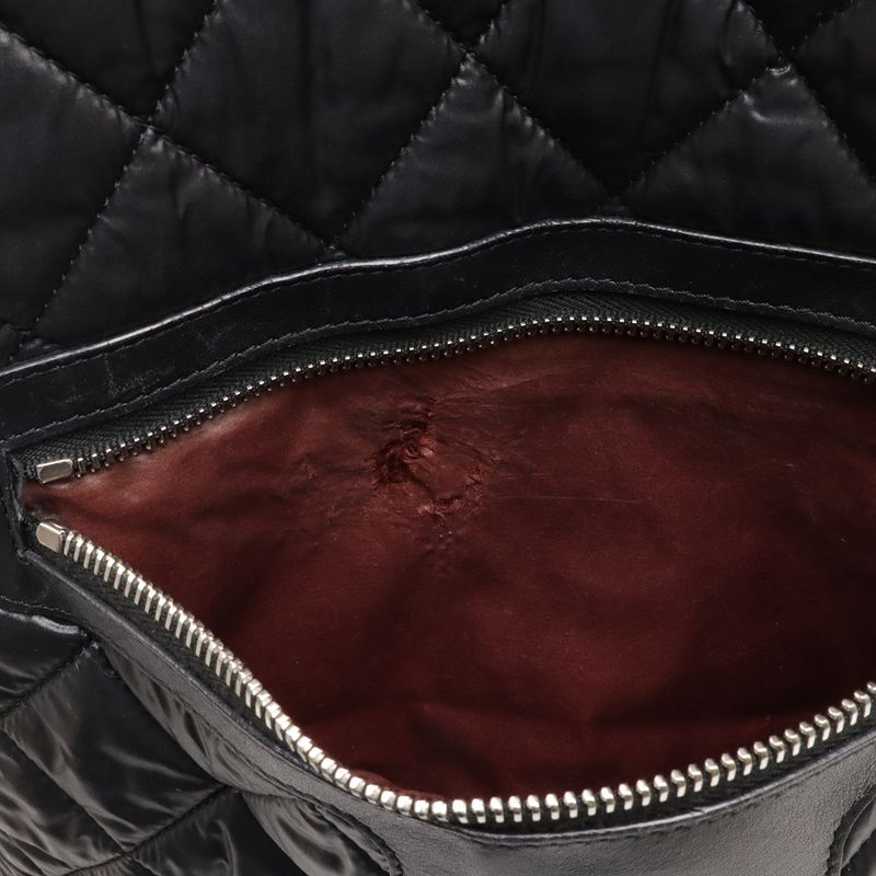 Chanel Coco Cocoon Backpack Quilted Nylon Leather Black