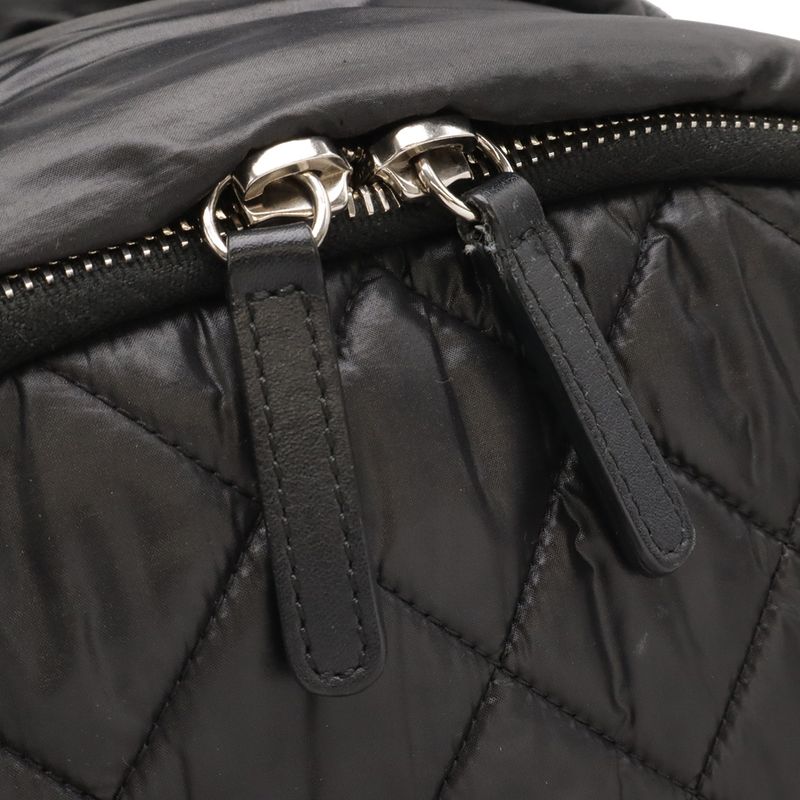 Chanel Coco Cocoon Backpack Quilted Nylon Leather Black