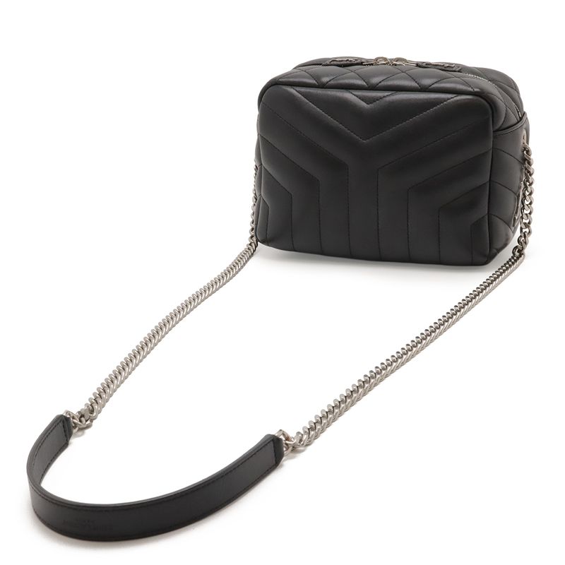 Saint Laurent Paris YSL Monogram Lou Chain Shoulder Bag Quilting Leather