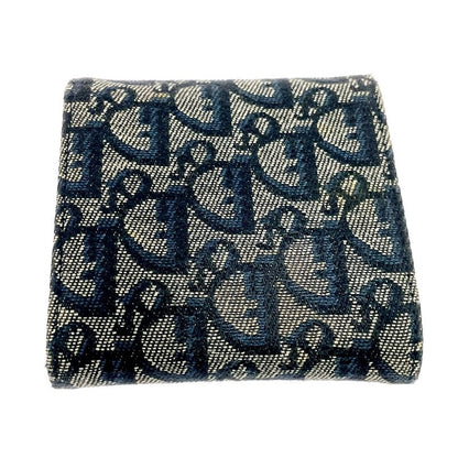 Dior Christian Leather Canvas Trotter Trifold Wallet