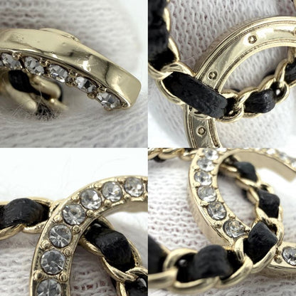 Chanel Earrings Chain CC Logo 25 Rhinestone