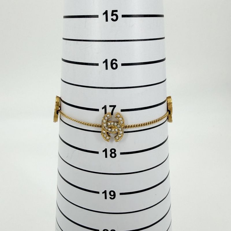 Chanel Bracelet Triple CC Logo Coco Gold