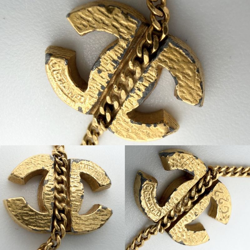 Chanel Bracelet Triple CC Logo Coco Gold