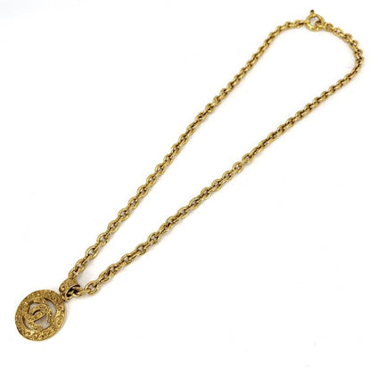 Chanel Necklace Long Necklace Round CC Logo Vintage Pendant Accessorie
