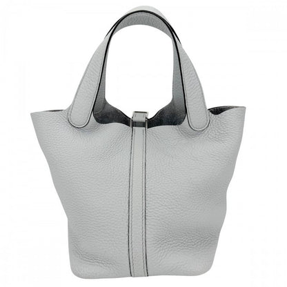 Hermes Handbag Picotin Lock PM Twill Light Blue