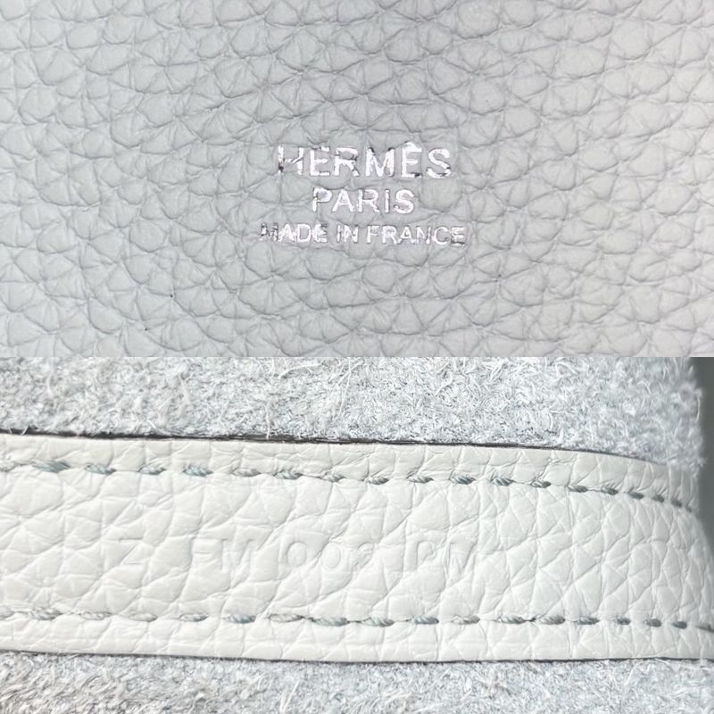 Hermes Handbag Picotin Lock PM Twill Light Blue