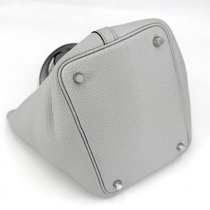 Hermes Handbag Picotin Lock PM Twill Light Blue