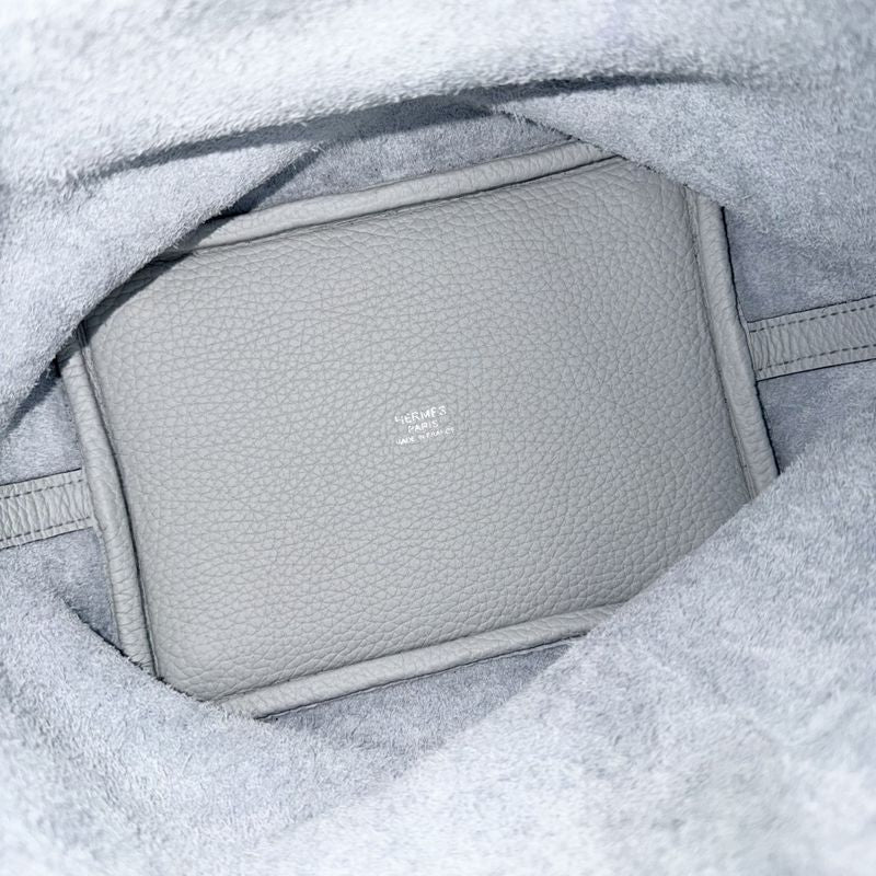 Hermes Handbag Picotin Lock PM Twill Light Blue