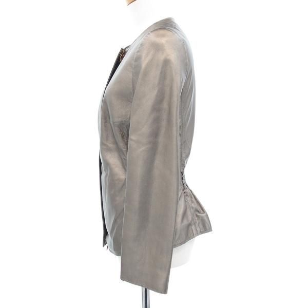 Loewe Leather Jacket Gray 38
