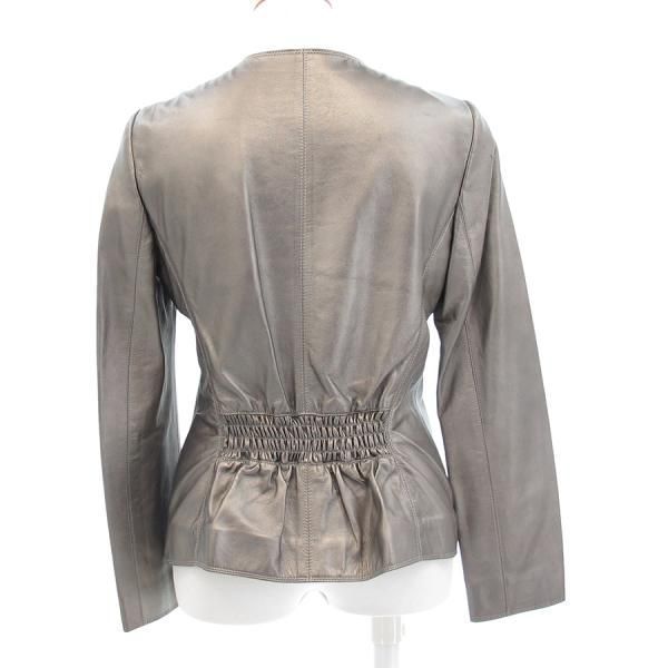 Loewe Leather Jacket Gray 38