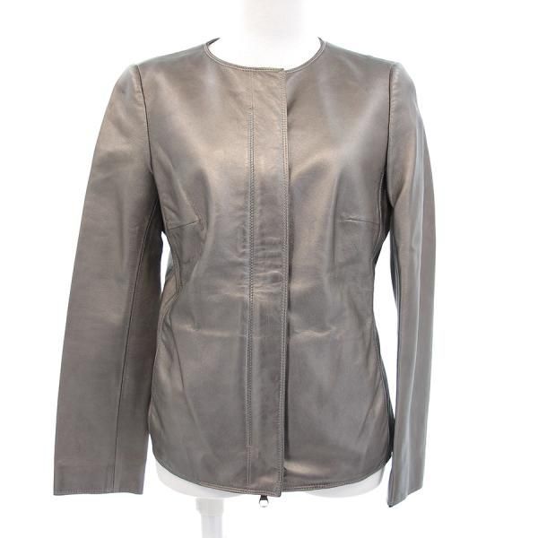 Loewe Leather Jacket Gray 38