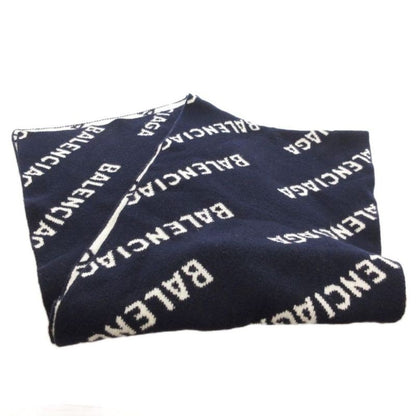 Balenciaga Allover Logo Scarf Allover Logo Knit Scarf Jacquard All Over