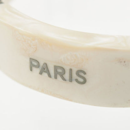 Chanel Plastic Logo Bracelet White