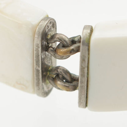 Chanel Plastic Logo Bracelet White