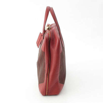 Hermes Victoria 45 Crinolan Buffalo Boston Bag Rouge Ash
