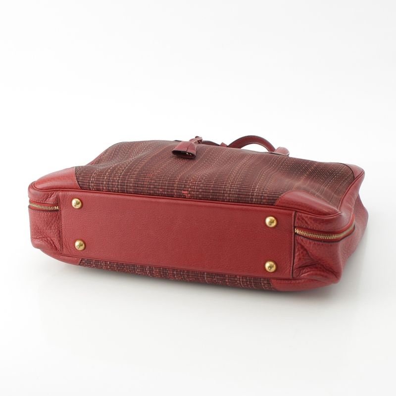 Hermes Victoria 45 Crinolan Buffalo Boston Bag Rouge Ash