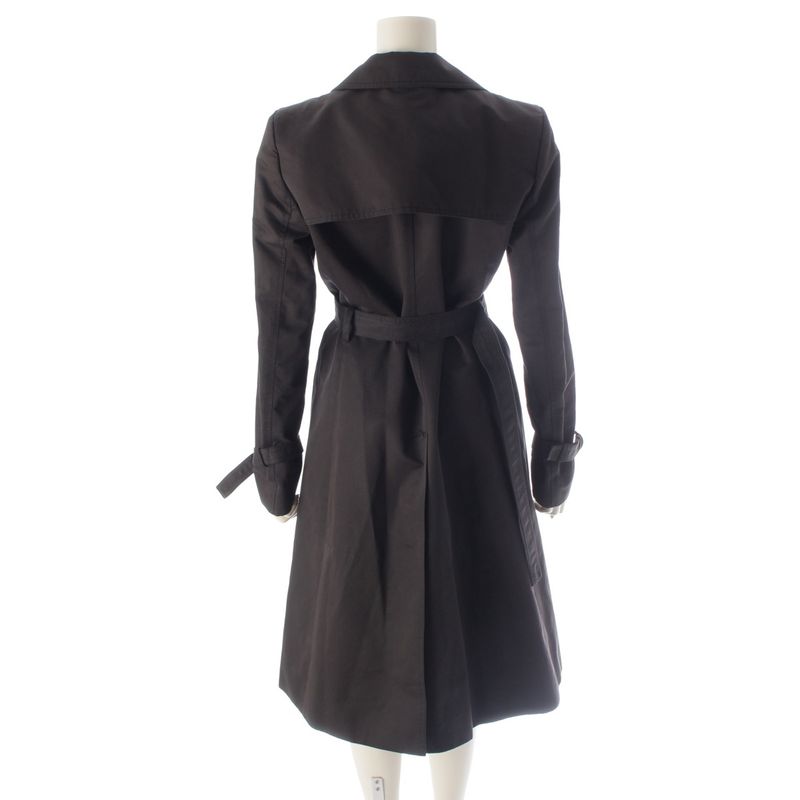 Gucci Cotton Long Trench Coat Black 42