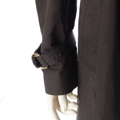 Gucci Cotton Long Trench Coat Black 42