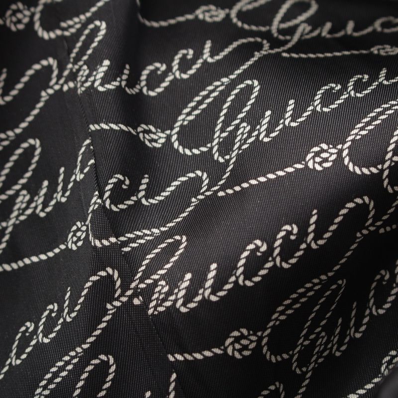 Gucci Cotton Long Trench Coat Black 42